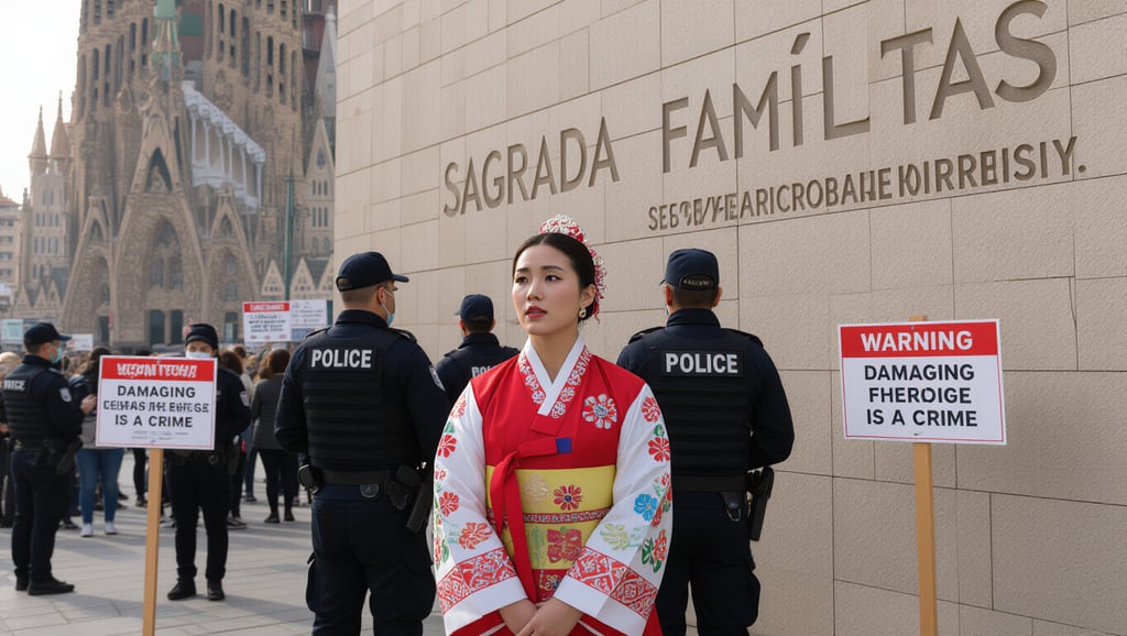사그라다 파밀리아 한글 낙서 사건, 국가 이미지 실추와 법적 처벌 5 ⚖️ 해외 명소 낙서, 법적 처벌과 유사 사례