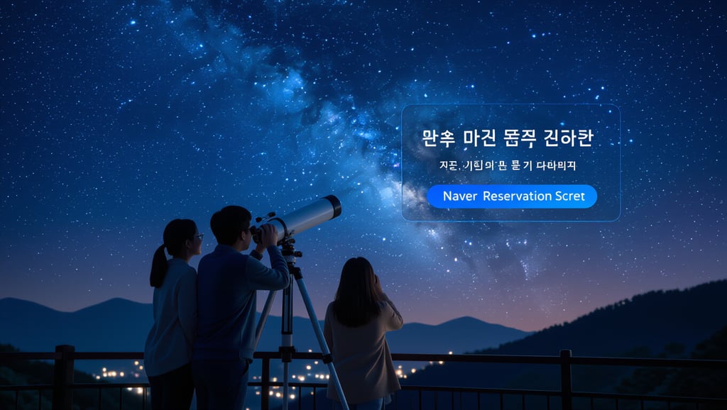 좌구산천문대 완벽 가이드: 예약, 체험, 할인, 연계 코스 총정리 3 📱 간편한 네이버 예약 방법